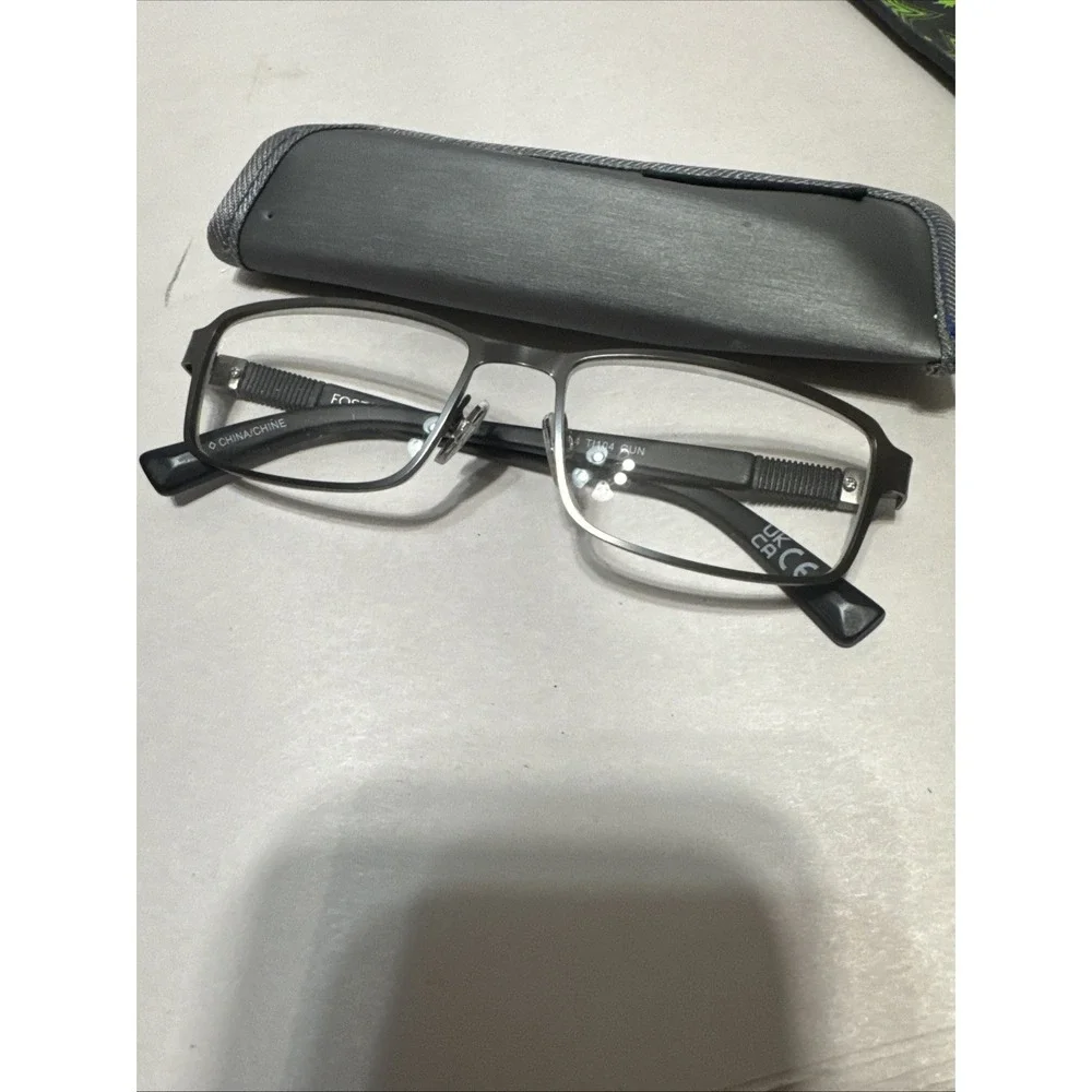 Foster Grant Ti-TECH Ti Titanium Square Men's Glasses Black 55-17 - 140